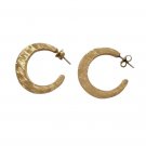 Vintage Small C Hoop Earrings Yellow Gold Plated Vintage Small C Hoop Earrings Yellow Gold Plated