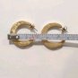 Vintage Small C Hoop Earrings Yellow Gold Plated