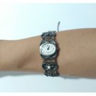 Antique Women`s Wrist Watch Bergland Filigree Sterling Silver Pearls Garnets Antique Women`s Wrist Watch Bergland Filigree Sterling Silver Pearls Garnets