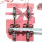 Vintage Blue White Venetian Glass Beads Dangle Drop Earrings Gun Metal Hook