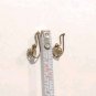 Vintage Round Cut Clear Rhinestone Dangle Earrings Rose Gold Plated Lever Back
