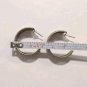 Vintage Classic Open C Hoop Earrings Silver Tone