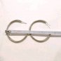Vintage Classic Large Twisted Open Hoop Earrings Silver Tone