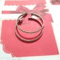 Vintage Classic Large Open C Hoop Earrings Silver Tone