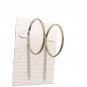 Vintage Classic Large Open C Hoop Earrings Silver Tone