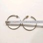 Vintage Classic Large Open C Hoop Earrings Silver Tone