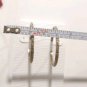 Vintage Classic Large Open C Hoop Earrings Silver Tone