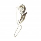 Filigree Brooch Pin Tulip Flower Sterling Silver 925 Women's Antique Art Nouveau