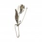 Filigree Brooch Pin Tulip Flower Sterling Silver 925 Women's Antique Art Nouveau