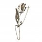 Filigree Brooch Pin Tulip Flower Sterling Silver 925 Women's Antique Art Nouveau
