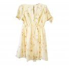 Sweet storm yellow floral mini Dress short puff sleeve M Sweet storm yellow floral mini Dress short puff sleeve M