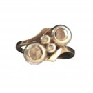 Women's Ring Antique Rose Round Cut 4 Fancy Diamonds 585/14K Yellow/White Gold Women's Ring Antique Rose Round Cut 4 Fancy Diamonds 585/14K Yellow/White Gold