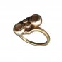 Women's Ring Antique Rose Round Cut 4 Fancy Diamonds 585/14K Yellow/White Gold