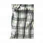 Women`s Shirt Elegant White Black Plaid Rose Long Sleeve Button Up S Small