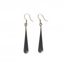 Vintage Mexico Black Onyx Inlaid Long Drop Earrings Sterling Silver 925 Hook Vintage Mexico Black Onyx Inlaid Long Drop Earrings Sterling Silver 925 Hook