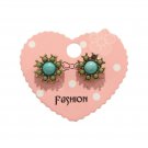 Flower Stud Earrings Blue Green Acrylic Fashion Jewelry Gift Women