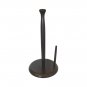 Vintage Brown Solid Wood Paper Towel Holder Single Handled Freestanding
