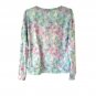 Long Sleeve light blue lilac women's blouse top crewneck M
