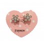 Flower Stud Earrings Yellow Gold Plated Clear Rhinestone Fashion Jewelry Gift