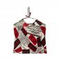 Women`s Tank Top Backless T-Shirt Top White Red Black Newspaper Design Size S