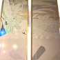 Vintage 80s Mirror Set Of 2 Etched Floral Gold Frame 28"x10"
