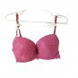 Dark pink lace women's Push up Bra lingerie Size 36C