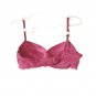 Dark pink lace women's Push up Bra lingerie Size 36C