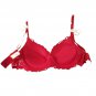 Hush intimates red lace push up bra 36 C lingerie