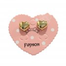 14 K Yellow Gold Plated Heart Stud Earrings Dainty Love Fashion Jewelry Gift 14 K Yellow Gold Plated Heart Stud Earrings Dainty Love Fashion Jewelry Gift