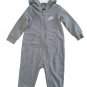 NWT Nike Baby Boy infant 9 M grey hooded zip up romper long sleeve