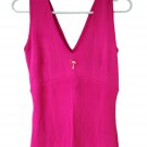 Angelo Marani Dark Pink Sleeveless Women's T-shirt Tank Top Size S V-Neck