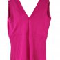 Angelo Marani Dark Pink Sleeveless Women's T-shirt Tank Top Size S V-Neck