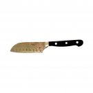 Santoku Chef's Knife Wide Blade Stainless Steel Black Bakelite Handle 9" Slicer Santoku Chef's Knife Wide Blade Stainless Steel Black Bakelite Handle 9" Slicer