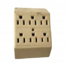 Ab-6 Surge Protector 6 Outlet 3 Prong Grounded Protection Wall Tap 15A 125V