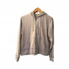 Silver Wear Petite M Women`s Hoodie Zipper Up Long Sleeve Light Blue Cotton Silver Wear Petite M Women`s Hoodie Zipper Up Long Sleeve Light Blue Cotton