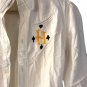 Vintage Women`s Shirt White Long Sleeve Button-Up M