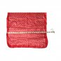 Women`s Small Square Scarf Bandana Red White Polka Dot Headwear Neck Scarf