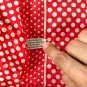 Women`s Small Square Scarf Bandana Red White Polka Dot Headwear Neck Scarf
