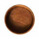 Vintage Wooden Serving Deep Plate Bowl Round Brown Dinning Vintage Wooden Serving Deep Plate Bowl Round Brown Dinning