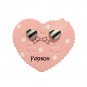 Black White Striped Heart Stud Earrings Silver Plated Women Men Fashion Jewelry