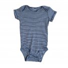 Carter's 6 M infant baby boy bodysuit dark blue with white straps short sleeve