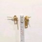 Vintage Zipper Zip Stud Earrings Yellow Gold Plated  Posts