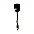Heat-Resistant Flexible Slotted Silicone Spatula Black Rubber Non-stick Heat-Resistant Flexible Slotted Silicone Spatula Black Rubber Non-stick