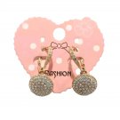Vintage Round Cut Paved Rhinestone Dangle Earrings Yellow Gold Plated Lever Back Vintage Round Cut Paved Rhinestone Dangle Earrings Yellow Gold Plated Lever Back