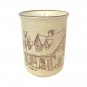 Vintage Collection Manoir Coree Coffee Tea Mug House Scene Handcrafted Chiped