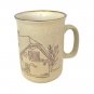Vintage Collection Manoir Coree Coffee Tea Mug House Scene Handcrafted Chiped