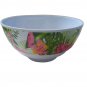 White Melamine Mixing Cereal Bowl Round White Tropical Bird Flamingo