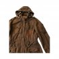 Oudilai Women`s Hooded Jacket 100% Cotton Dark Brown Zipper Up Sz 38 Eu France