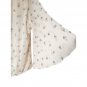 Sara Michelle floral beige blouse butterfly sleeves PXL