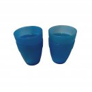 Lot Set of 4 Vintage 3.75" Blue Plastic Tumblers Cups Glasses Lot Set of 4 Vintage 3.75" Blue Plastic Tumblers Cups Glasses